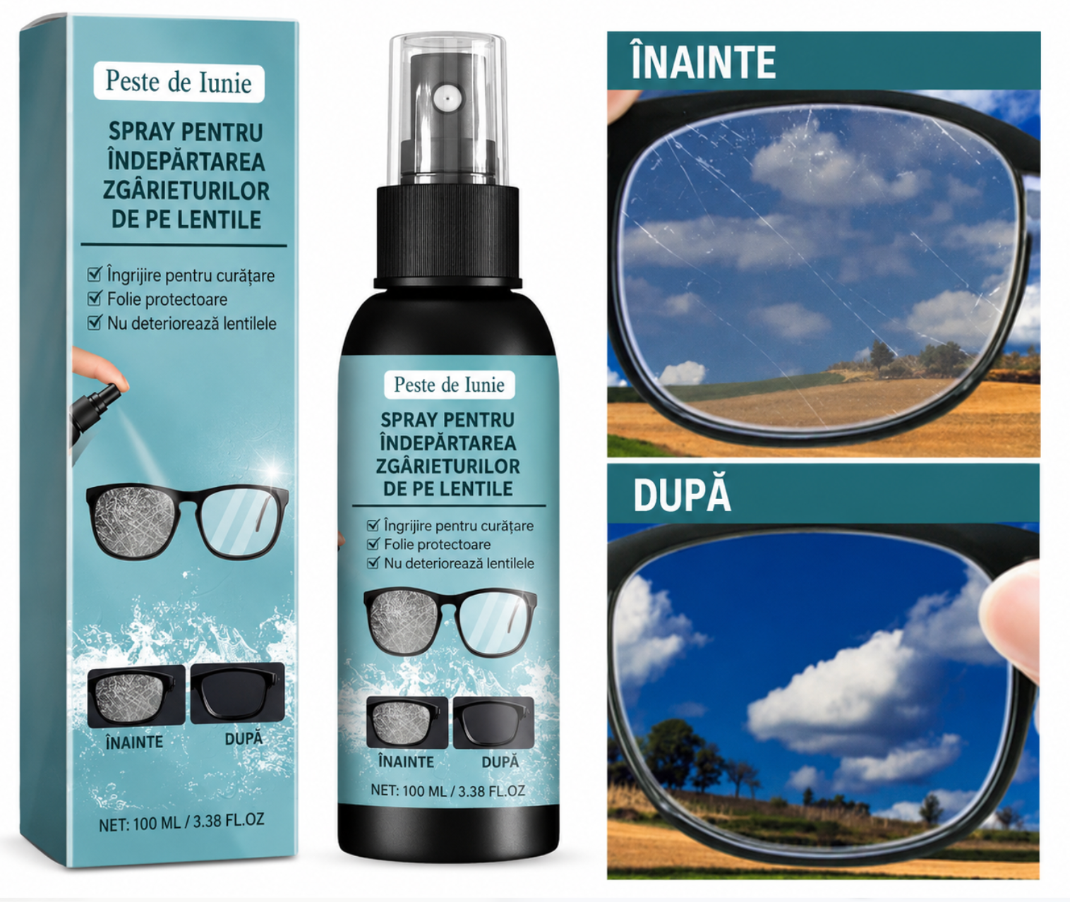 Spray Profesional pentru Curățarea Lentilelor