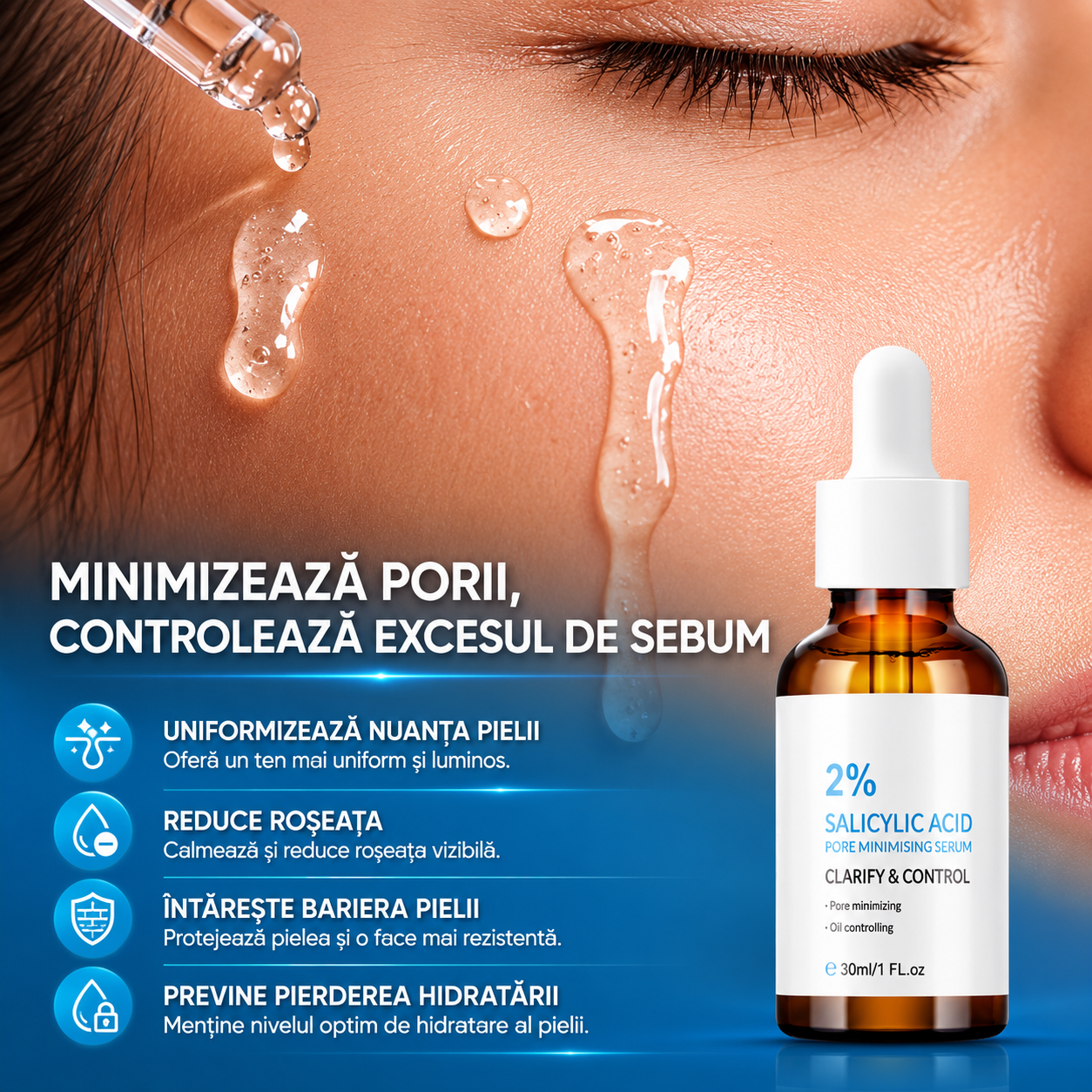 Ser cu Acid Salicilic pentru Ten